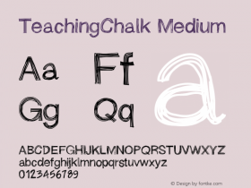 TeachingChalk Version 001.000 Font Sample