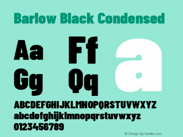 Barlow Black Condensed Development Version图片样张