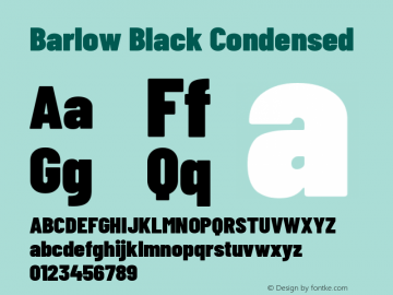 Barlow Black Condensed Development Version图片样张