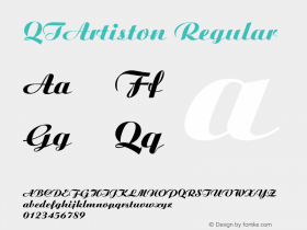 QTArtiston Regular QualiType TrueType font  9/18/92图片样张