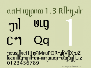 DDH font 1.3 Version 2.00图片样张