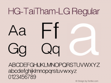 HG_TaiTham_LG Version 4.0.0.7 Font Sample