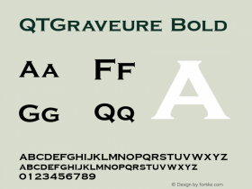 QTGraveure Bold QualiType TrueType font  9/18/92 Font Sample