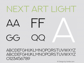 NEXTART-Light Version 001.000 Font Sample