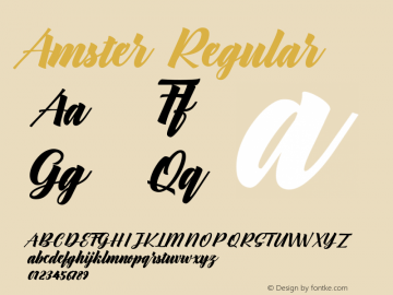 Amster 1.000 Font Sample