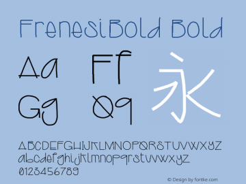FrenesiBold Bold Version 001.000图片样张