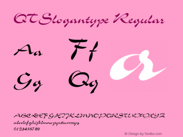 QTSlogantype Regular QualiType TrueType font  9/18/92图片样张