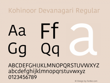 Kohinoor Devanagari Regular 13.0d1e3图片样张