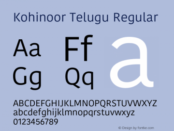 Kohinoor Telugu 13.0d1e5 Font Sample
