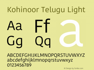 Kohinoor Telugu Light 13.0d1e5图片样张