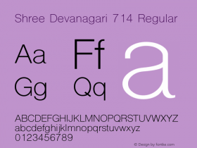 Shree Devanagari 714 13.0d2e1 Font Sample