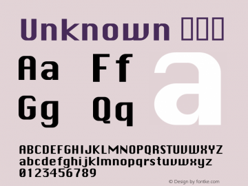  常规体  Font Sample