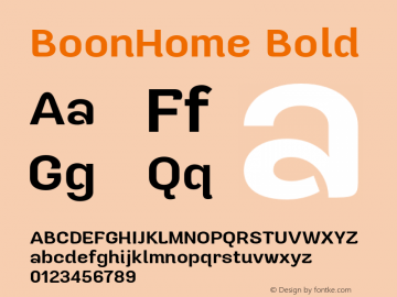 BoonHome Bold Version 0.2图片样张