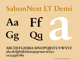 SabonNextLT-DemiOsF 001.000 Font Sample