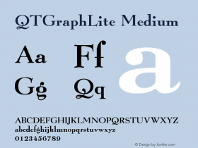 QTGraphLite Medium Version 001.000 Font Sample