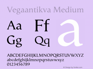 Vegaantikva 005.000 Font Sample