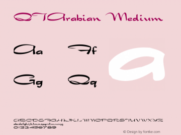 QTArabian Medium Version 001.000 Font Sample