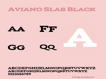 Aviano Slab Black Version 1.000图片样张