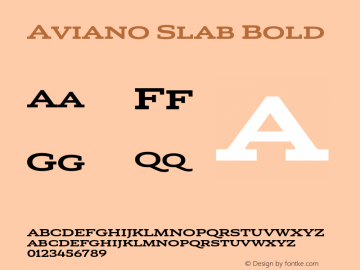 Aviano Slab Bold Version 1.000图片样张