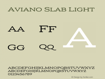 Aviano Slab Light Version 1.000图片样张