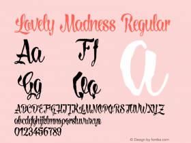 LovelyMadness 001.000 Font Sample