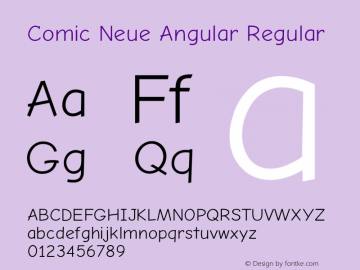 Comic Neue Angular Regular 1.000 Font Sample