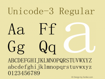 Unicode-3 Version 1.90 August 10, 2017图片样张