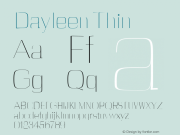 Dayleen Thin Version 1.0图片样张