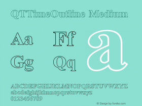 QTTimeOutline Medium Version 001.000 Font Sample