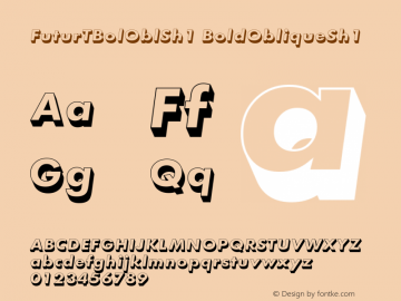 Futura T Bold Oblique Sh1 Version 001.002 Font Sample