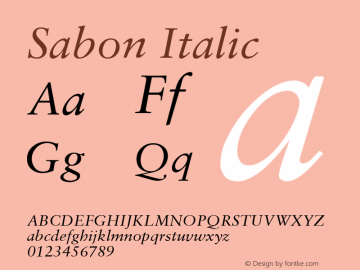 Sabon Italic V.1.0.图片样张