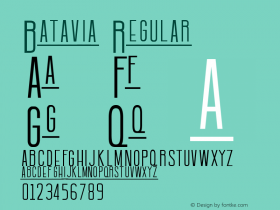 Batavia Regular Version 1.000;PS 001.000;hotconv 1.0.88;makeotf.lib2.5.64775 Font Sample