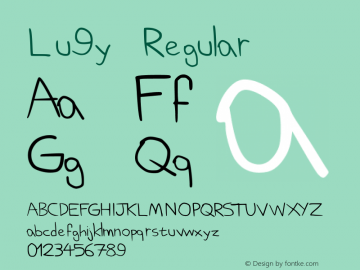 Lu9y Version Font Sample