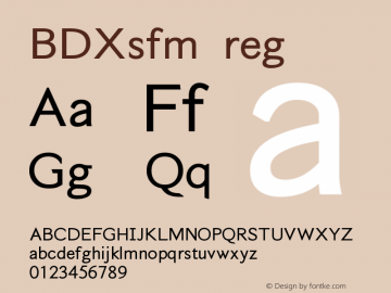 BDX Sans Math Regular Version 1图片样张