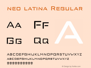 neo-latina Version 1.186 Font Sample