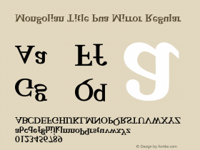 Mongolian Title Mirror Pua 1.1 Font Sample