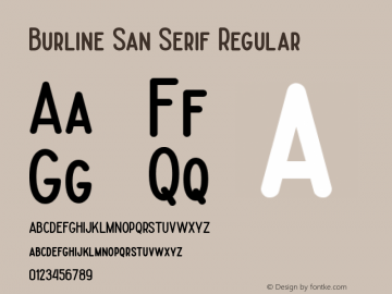 Burline San Serif 图片样张