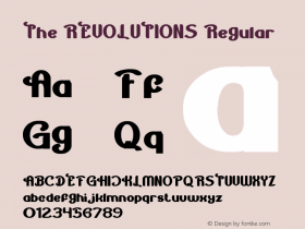 The REVOLUTIONS Version 1.00;August 14, 2017;FontCreator 11.0.0.2388 64-bit Font Sample