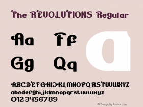 The REVOLUTIONS Version 1.00;August 14, 2017;FontCreator 11.0.0.2388 64-bit图片样张