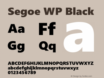 Segoe WP Black Version 1.03图片样张