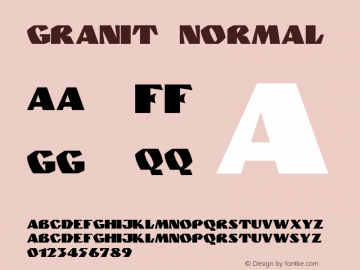 Granit Normal 1.0 Wed May 26 20:47:19 1993图片样张