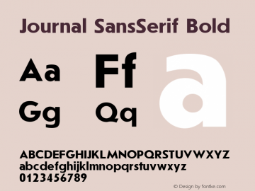 Journal SansSerif Bold 001.001图片样张