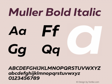 Muller-BoldItalic 1.0;com.myfonts.easy.font-fabric.muller.bold-italic.wfkit2.version.4nuh Font Sample