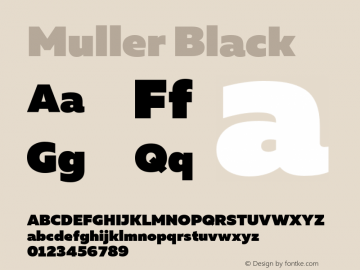 Muller-Black Version 1.0;com.myfonts.easy.font-fabric.muller.heavy.wfkit2.version.4nub Font Sample