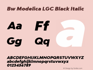 Bw Modelica LGC Black Italic Version 3.000;PS 003.000;hotconv 1.0.88;makeotf.lib2.5.64775图片样张
