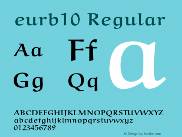 eurb10 0.0 Font Sample