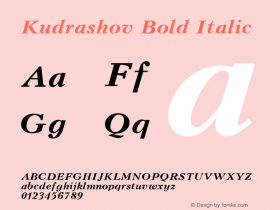 Kudrashov Bold Italic 001.001图片样张