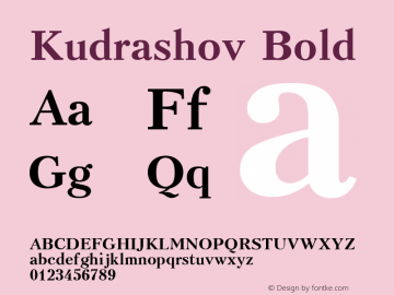 Kudrashov Bold 001.001图片样张