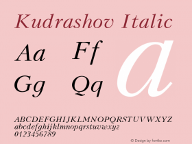 Kudrashov Italic 001.001图片样张