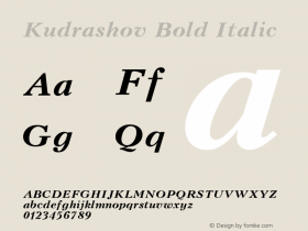 Kudrashov Bold Italic 001.001图片样张